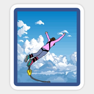 Bungee Jumping Jump To Freedom Sticker